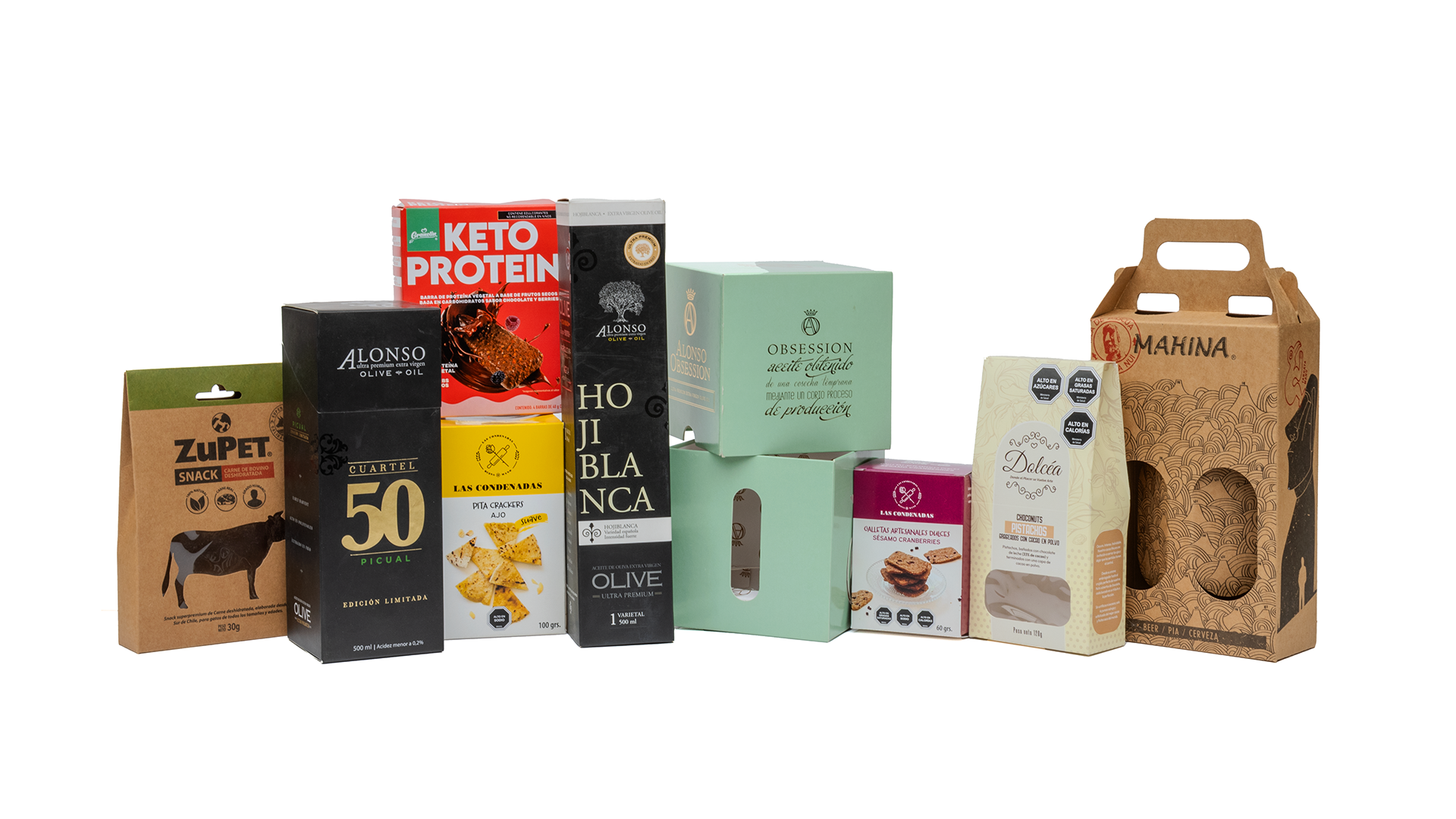 Estuches para exportación y alimentos premium
